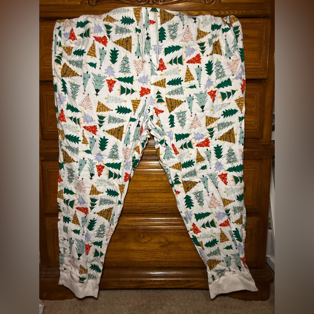 Old Navy O Christmas Tree Flannel Jogger Pajama Pants Sleep Lounge